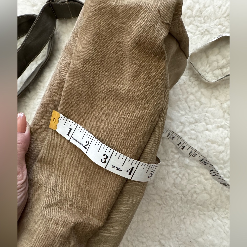 Vintage Brown Canvas Satchel with Artistic Design - Picture 12 of 12